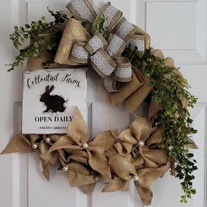Custom Easter Wreath Cottontail Farms